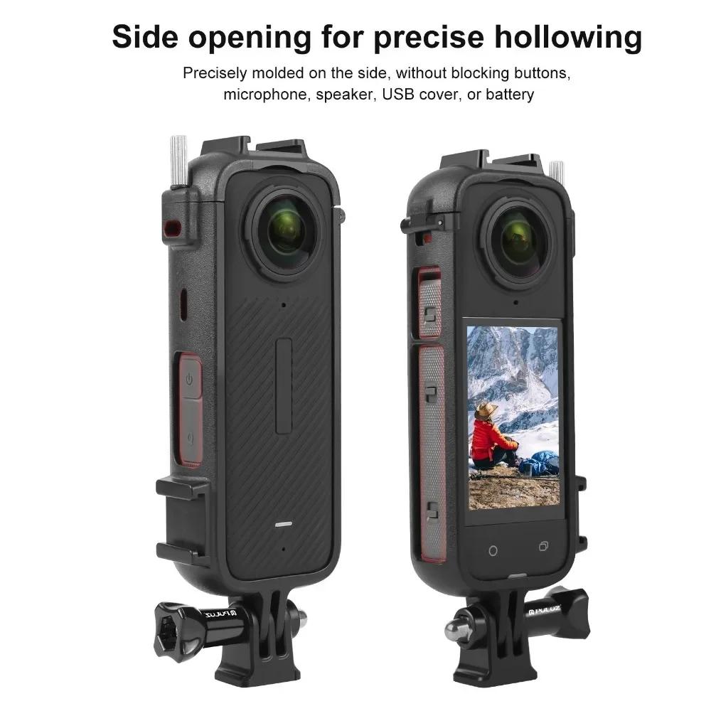 For Insta360 X4 X3 Protective Camera Housing Frame Case For Insta 360 X4 Anti Fall Action Camera Frame Camera Mount Accessories