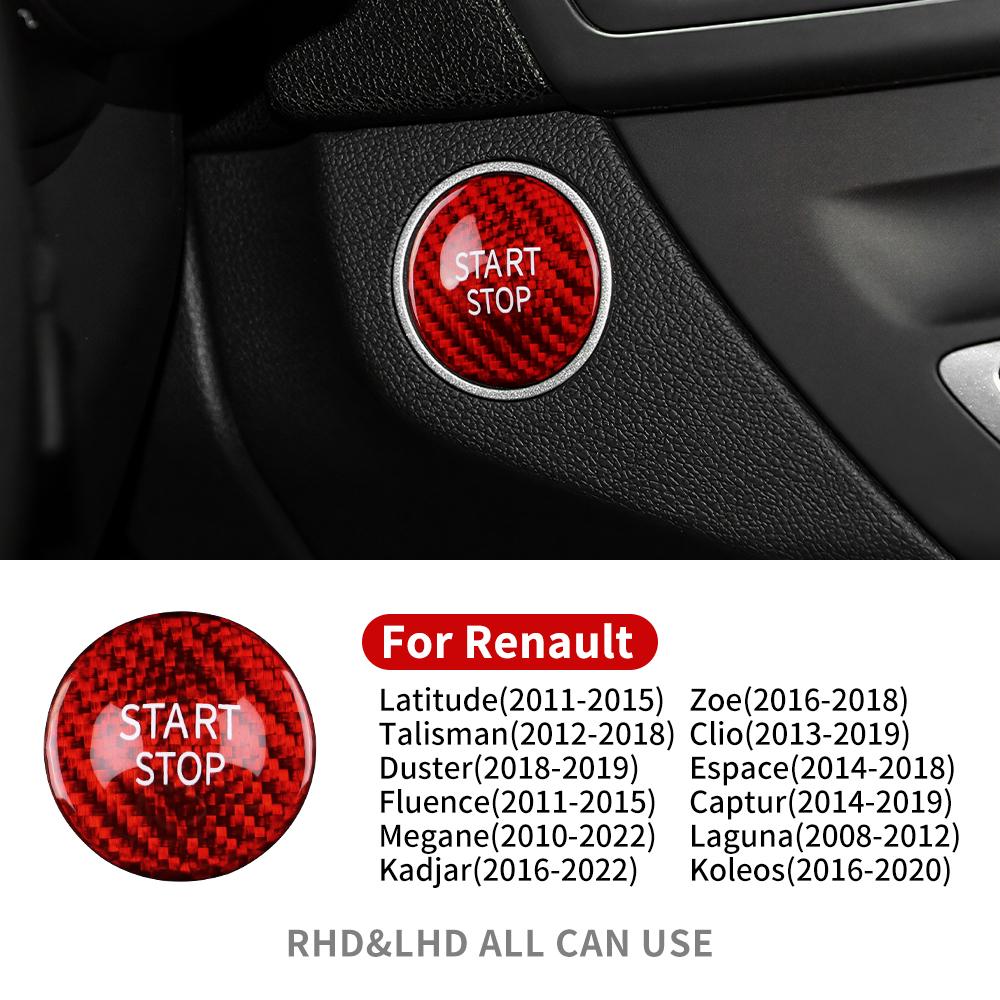 

Hard Carbon Fiber Cover For Renault Fluence Megane Clio Koleos Duster Captur Latitude Zoe Talisman Kadjar Car Engine Start Stop