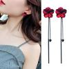 Fashion Drop Floral Tassels Earrings Lightweight Alloy Dangling Jewelry Elegant Ear Accessories Gift for Women
