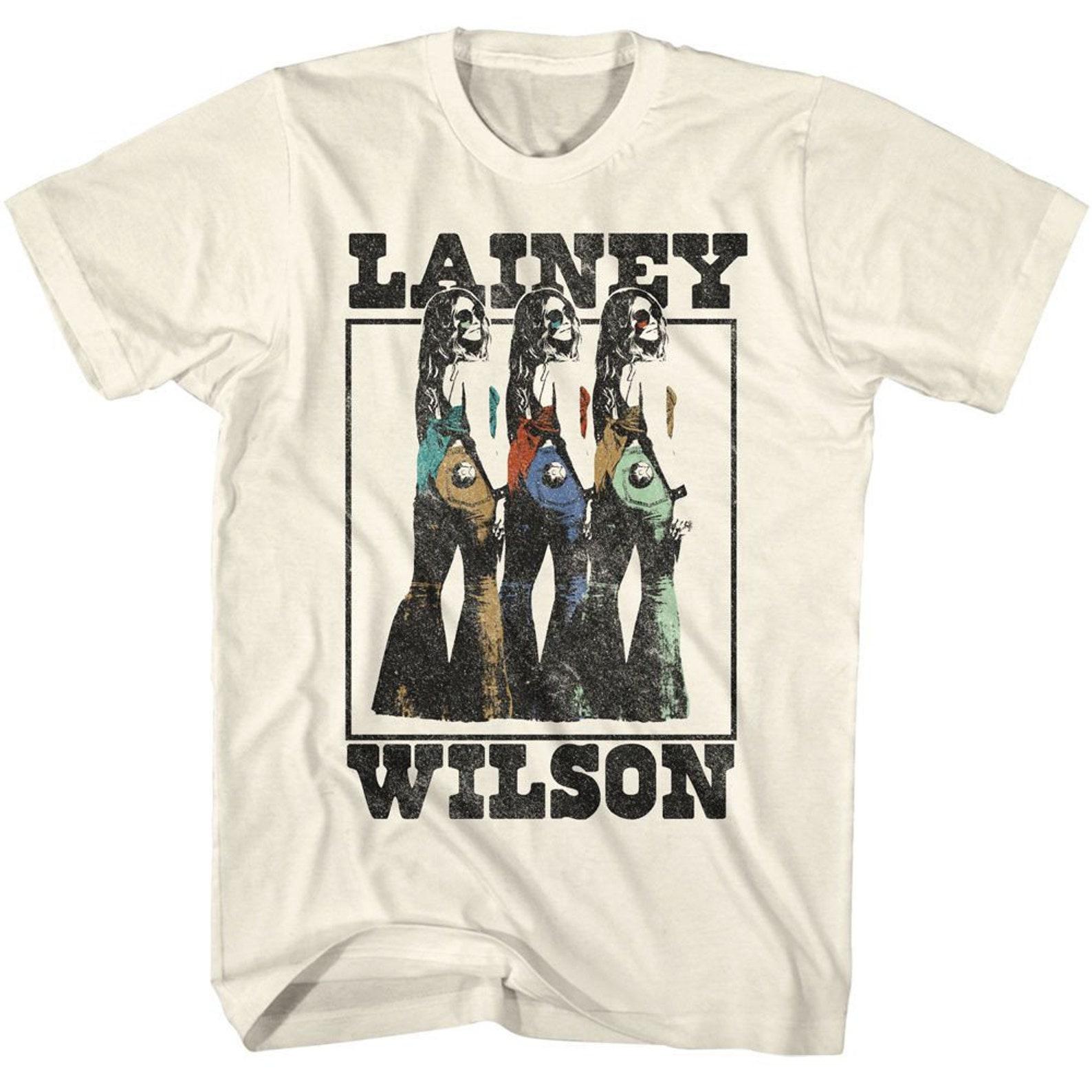 Lainey Wilson Photo Repeat Natural Adult T-Shirt S