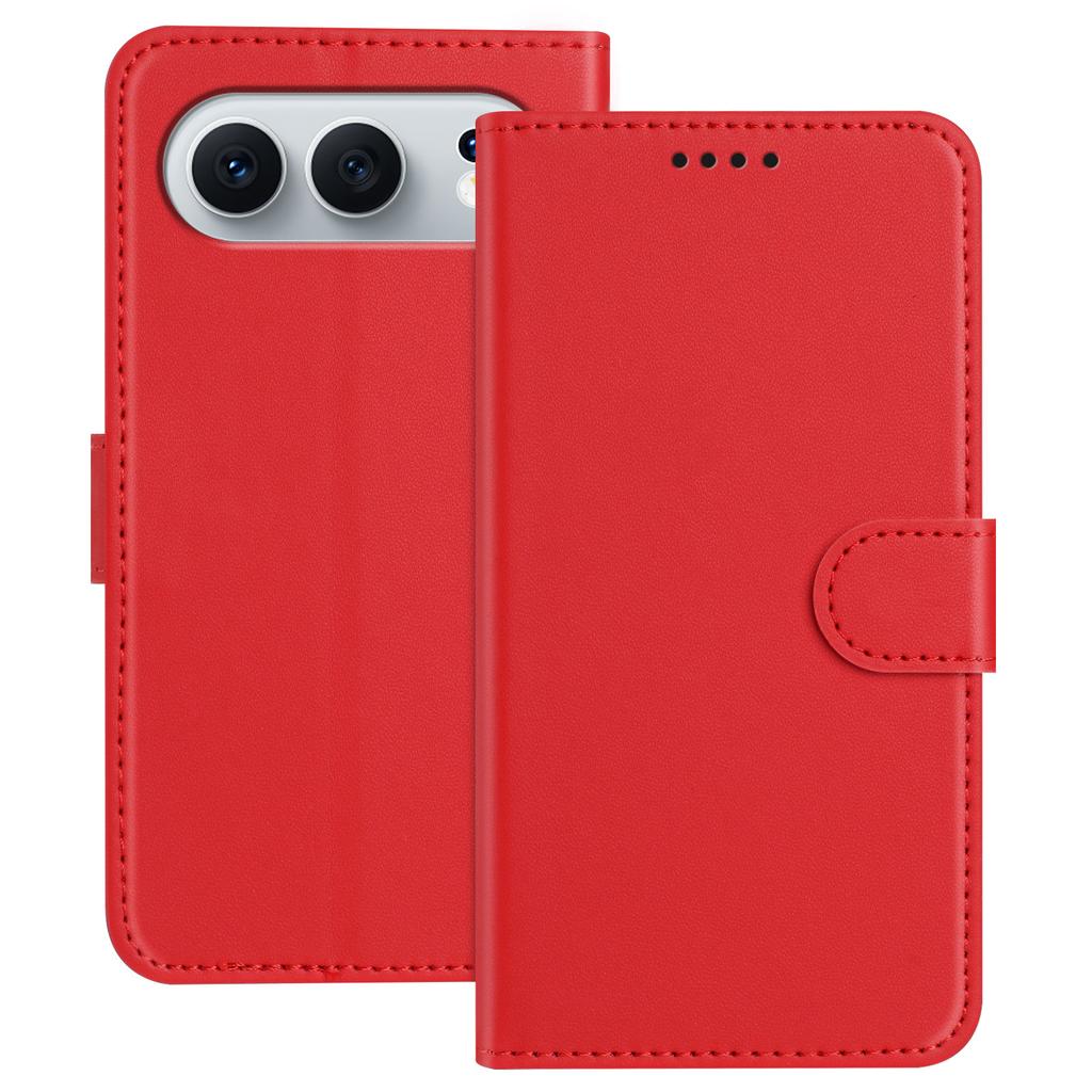 For Honor 500 5G Leather Case Wallet Stand Solid Color Anti Drop Phone Cover