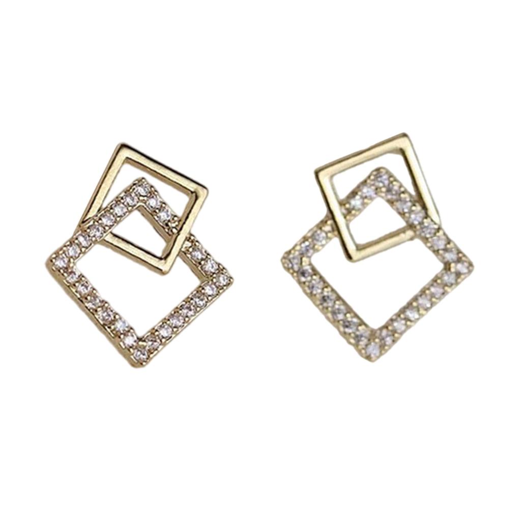Minimalist Elegance Hypoallergenic Alloy Earrings For Women Sleek Modern Design With Gold Plating For Daily Occasions