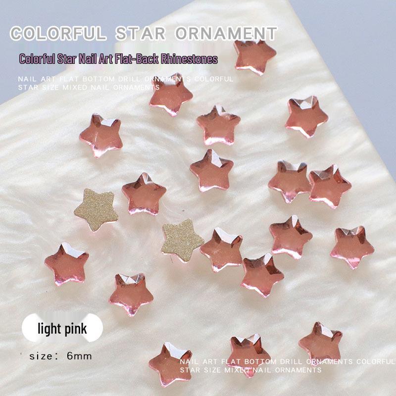 50 Pcs Nail Art Rhinestones: Irregular Shapes, Small Size, Starfish & Pentagram Mix