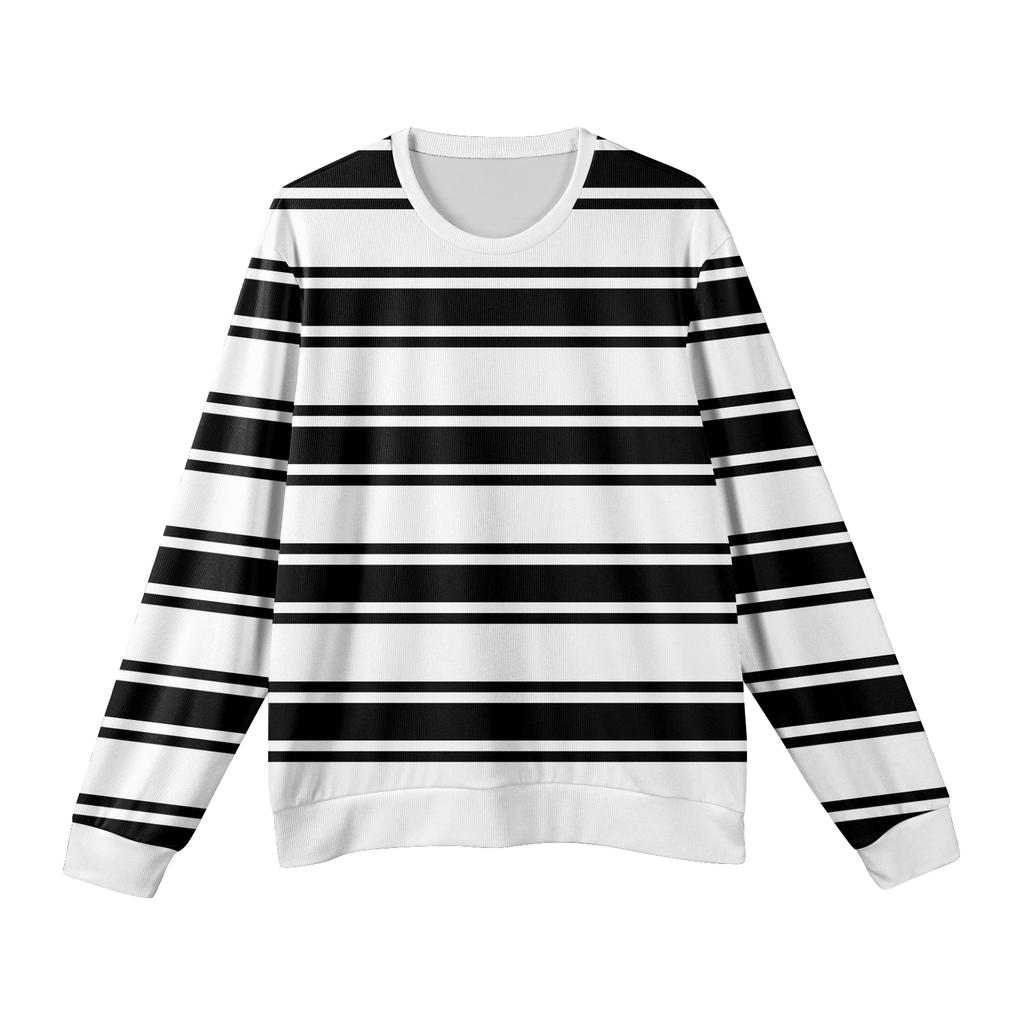 Men's Round Neck Long Sleeve Ribbed Knit Pullover