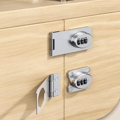 Cerradura de combinación de puerta de gabinete, accesorio instalado a la izquierda o derecha, acero inoxidable para cajón de archivador, versátil y resistente