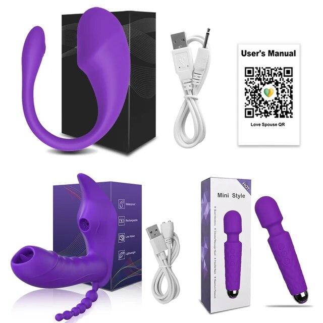 Combo Wireless Bluetooth G Spot Dildo APP Vibrator for Women  3 In 1 Sucker Clitoris Remote Control Wearable Panties Sex Toys