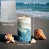 DIY ocean wave foam cylindrical candle silicone mold whale dolphin relief cylindrical candle mould home decor gypsum resin molds