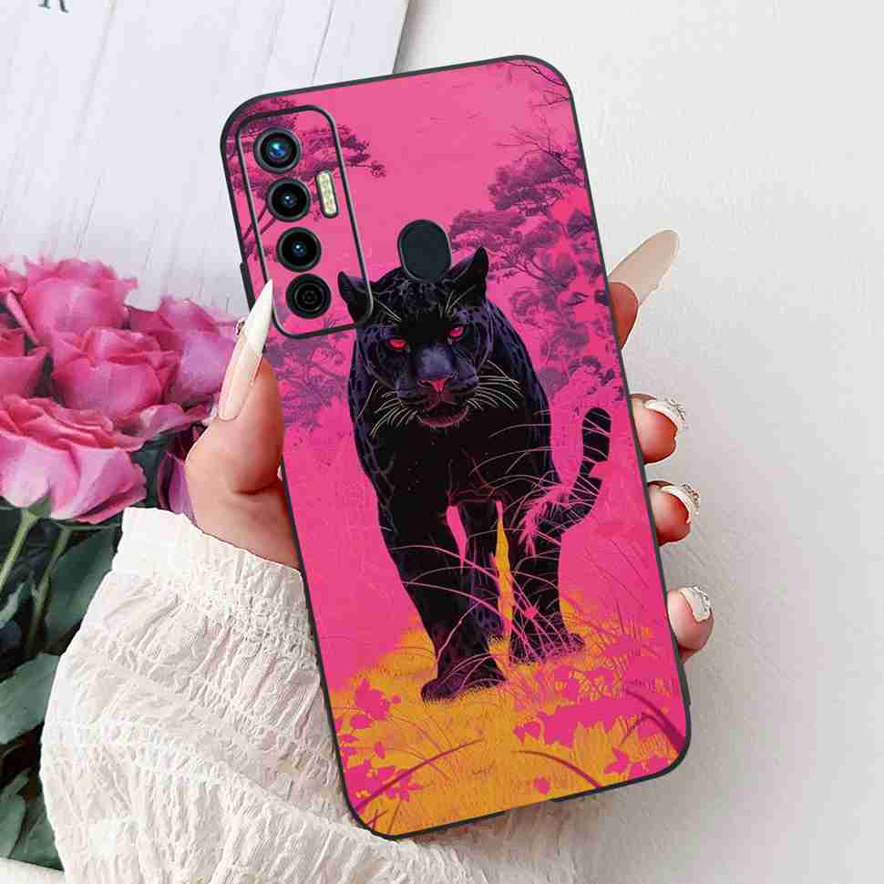 Cute Cat Cover For Tecno Camon 17 Case CG6 CG6j Silicone Soft Protection Shell For Tecno Camon 17 Camon17 Back Cover Casing 6.6"