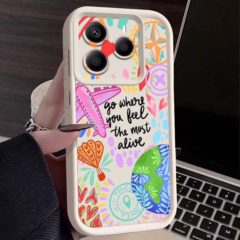 Cartoon Fire Balloon Pattern Case For Xiaomi Redmi Note 14 13 Pro 5G 4G 12 11 Funda Xiaomi 14T 13T 11T Pro Shockproof Bumper Silicone Cover