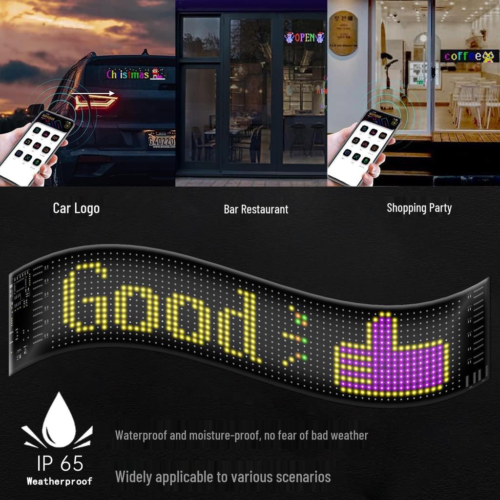 Bluetooth Controlled LED HD Flexible Advertising Display for Shopfronts