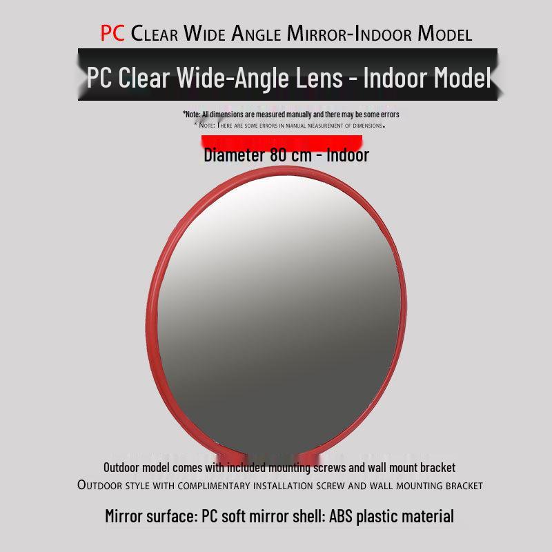 80cm Wide-Angle Outdoor Traffic Convex Mirror for Blind Spots and Corners