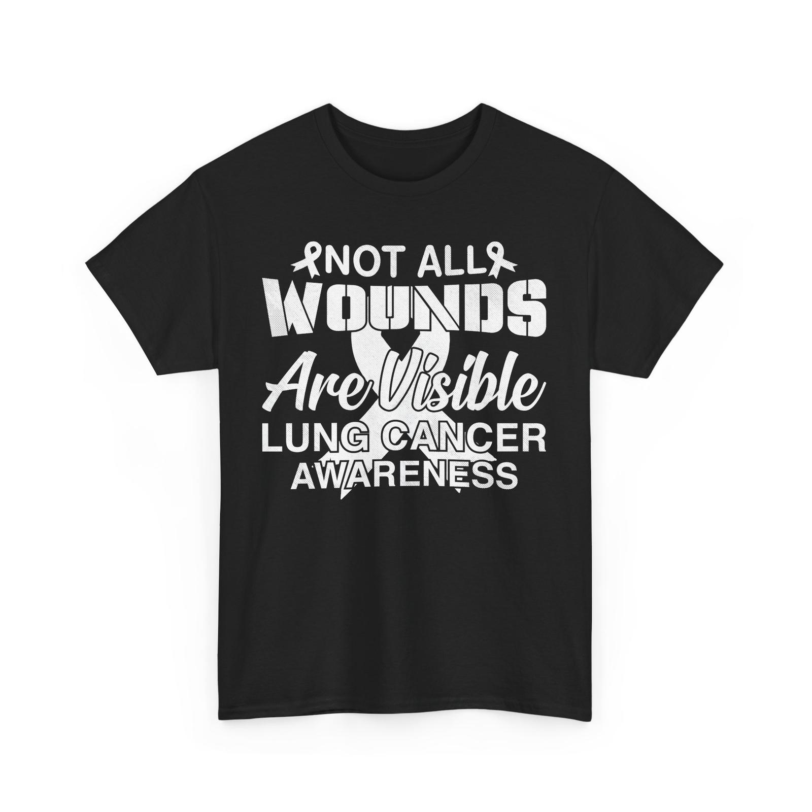Not All Wounds Are Visible t shirt, Raise Awareness for Lung Cancer t shirt, S разноцветный
