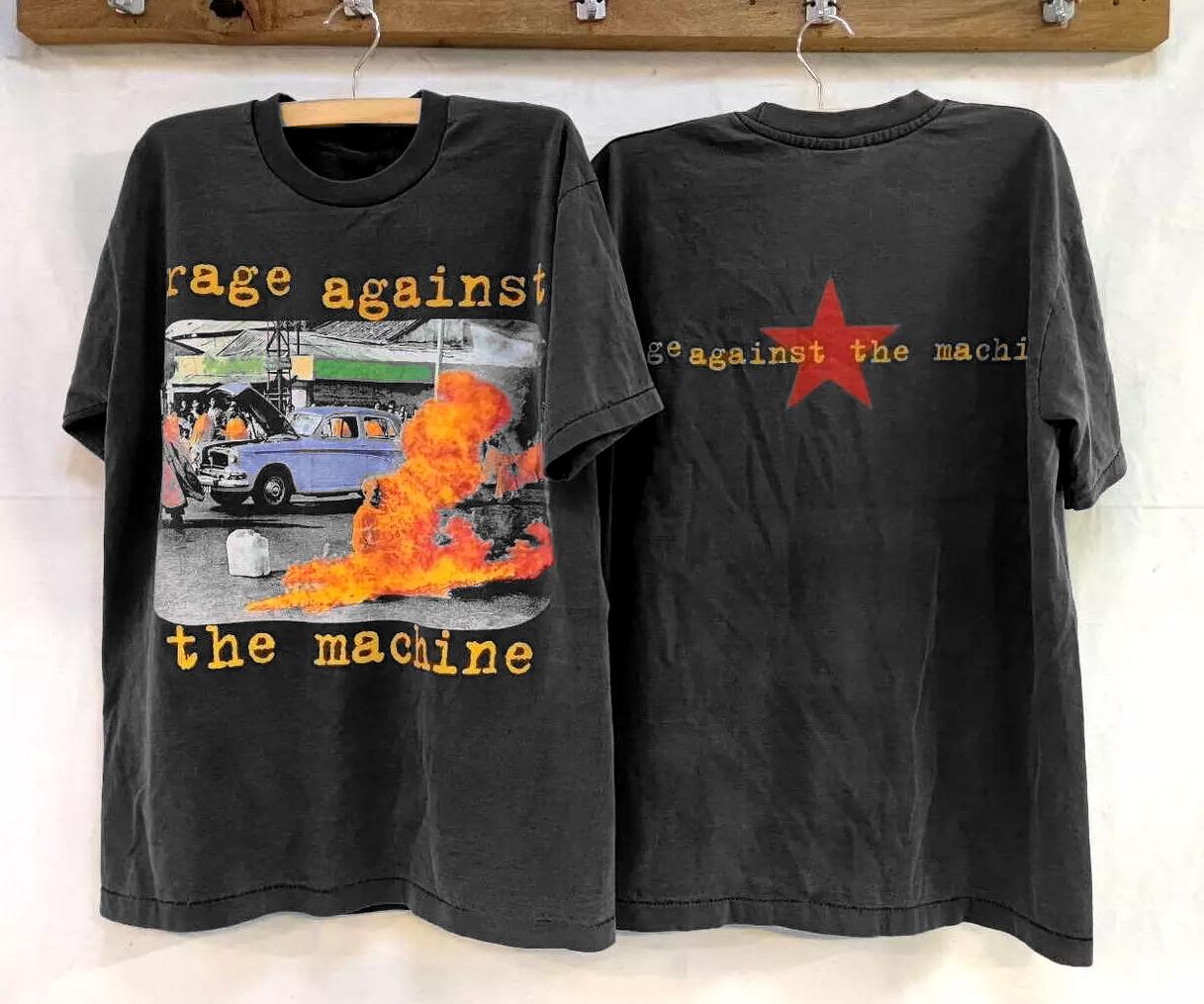 

Rage Against The Machine Группа Черная Футболка с коротким рукавом Унисекс Мужская Футболка Черная Повседневная С круглым вырезом Хлопковая Футболка Мужчины Женщины Лето S