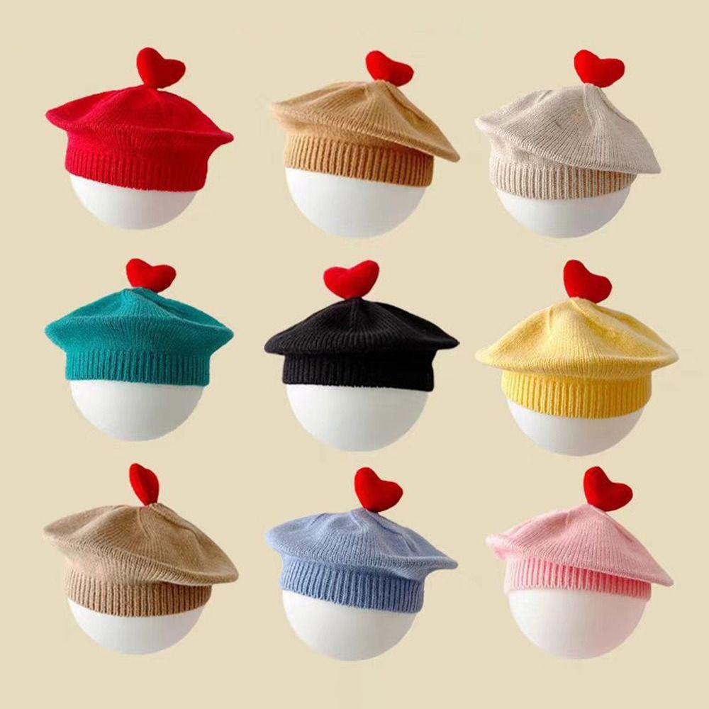 Knit Bonnet Kids Knitted Hats Fashion Artist Painter Cap Warm Hat Baby Beret Hat  Outdoor