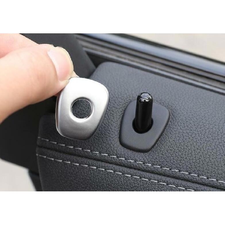 For BMW X3 G01 X4 G02 2018- ABS Silver Inner Door Lock Down Bolt Ring Trim