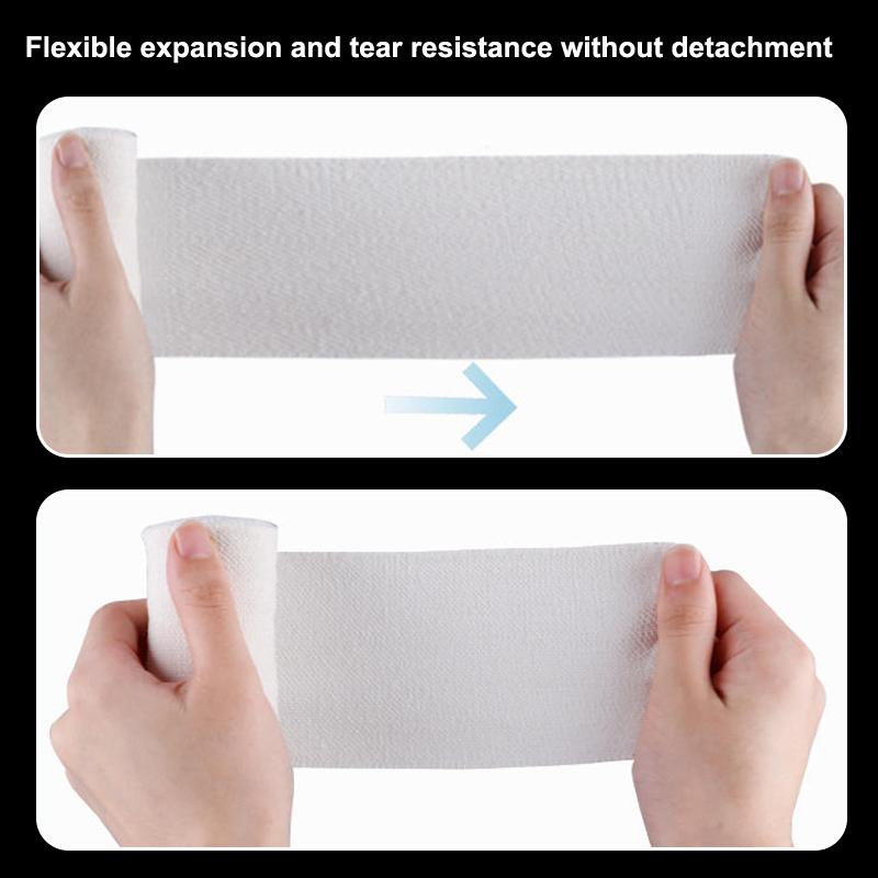 1 Rolle Elastische Kompressionsbandage mit Haken, Sportstützband für Knöchel, Handgelenk, Arm, Bein, Wundversorgung Erste-Hilfe-Maßnahme