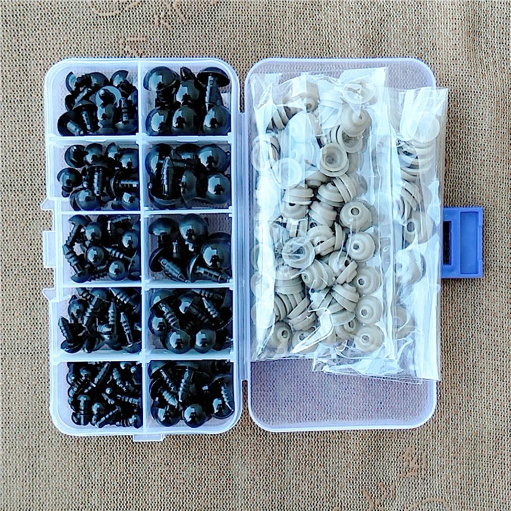100 Pieces/Set ABS Resin Toy Doll Safety Eye Portable Replacement DIY Decorative Free Size Coated Cute Eyes Accessories