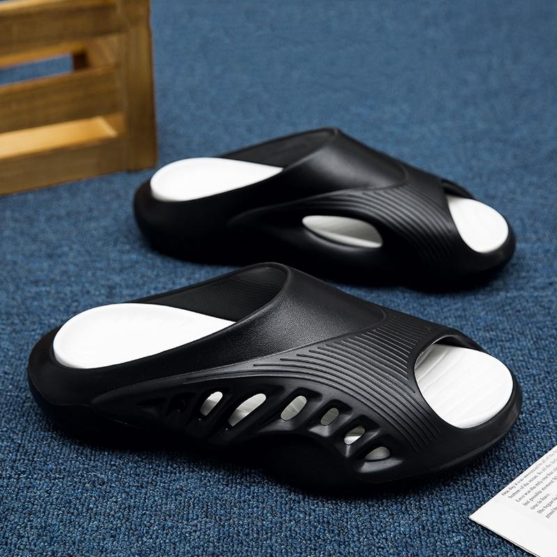 

Летние мужские тапочки, уличные сандалии, пляжные, дышащие, мягкие, домашние, мужские, повседневные, садовые, водные, мужские, домашние тапочки 40-41 чёрный