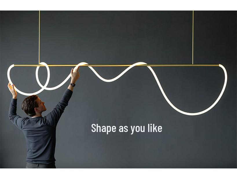 Minimalist Silicone Hose Pendant Light for Dining Table or Bar