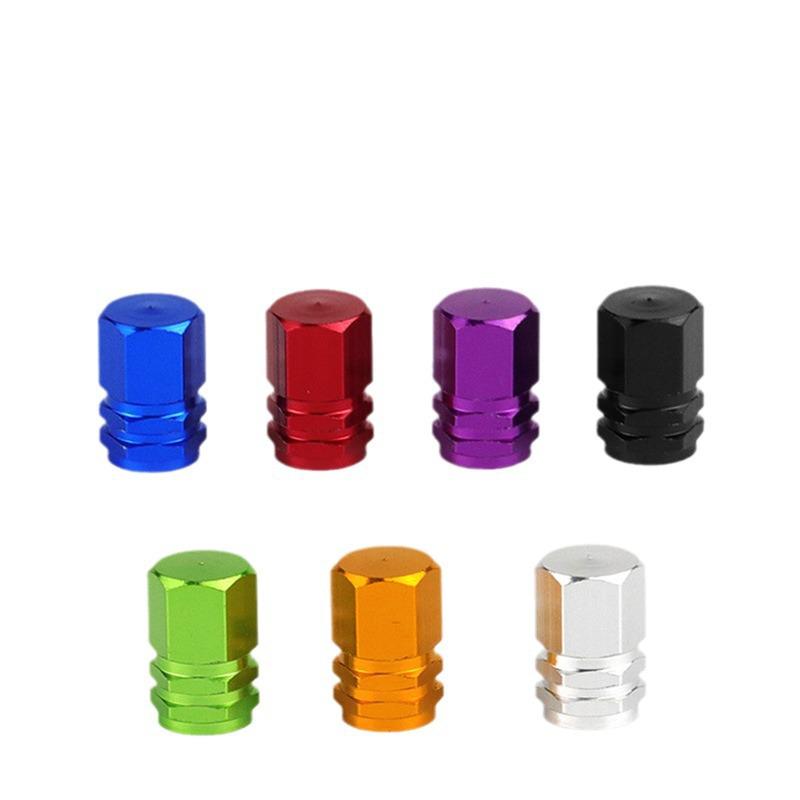 Hexagonal Aluminum Alloy Valve Cap for Car Tires - Dustproof & Leakproof Valve Stem Protector