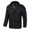 Men's Plus Size Hooded Winter Cotton Jacket with Fur Collar