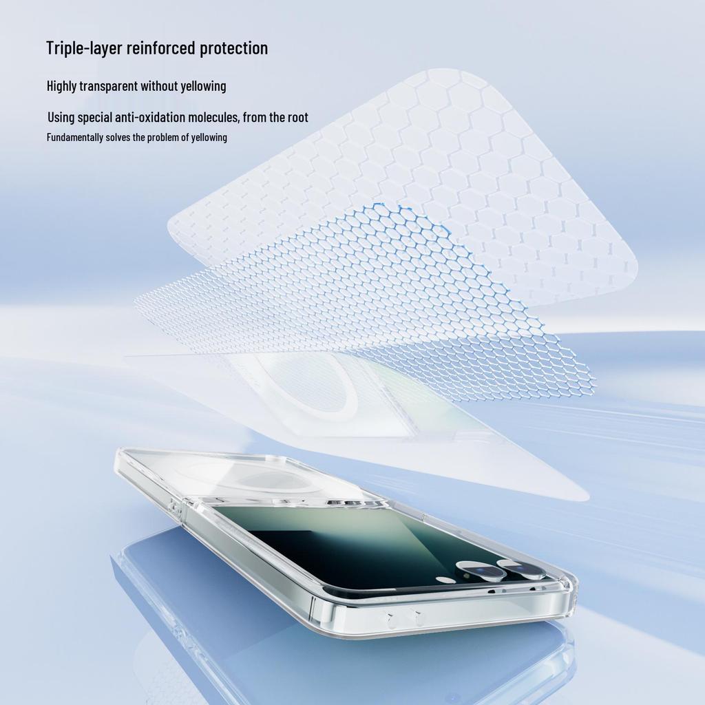 Průhledné magnetické pevné pouzdro pro Samsung Z Flip4/5/6/7