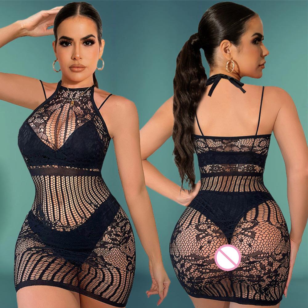 New Fashion Girl Slip Dress Hollow Adult Sexy Clothing Sexy Female Dress Package Hip Mini Skirt Party Evening Dresses