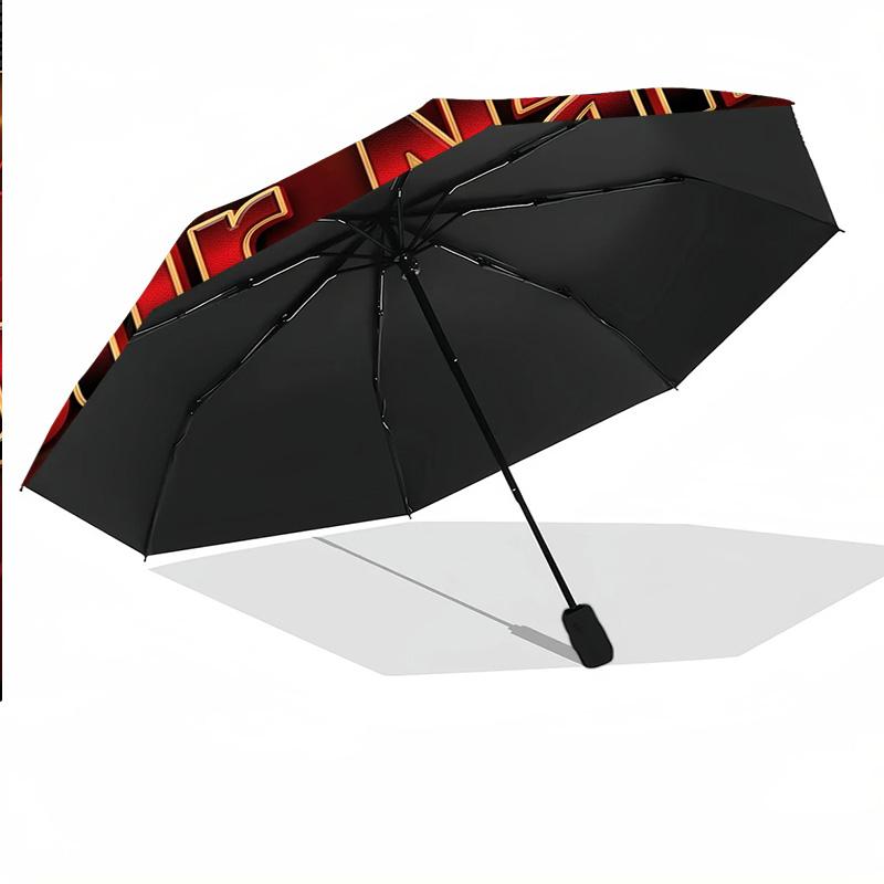 AC Milan Automatic 3‑Fold Umbrella 8‑Rib Windproof Folding Umbrella Sun Rain Protection For Outdoor Travel Daily Use
