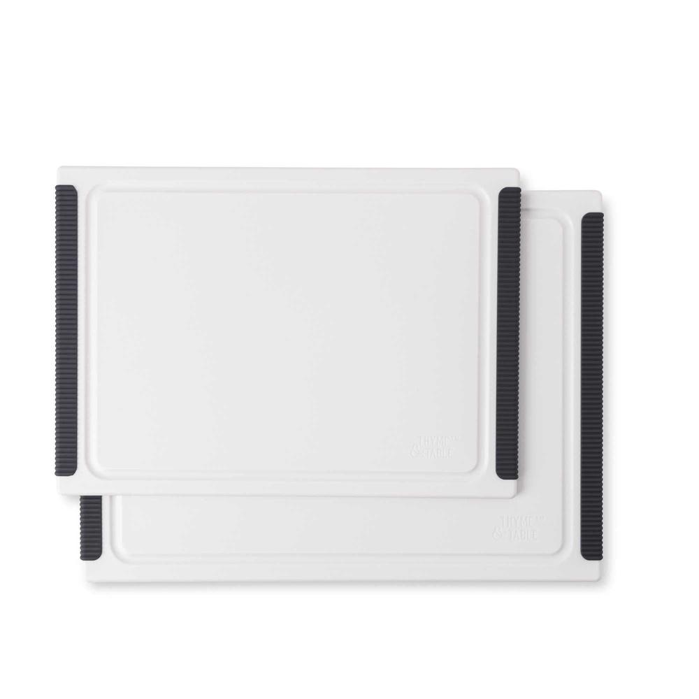 

2-Piece Poly Cutting Board Set with Non-Slip Grips Juice Wells Blade-Friendly Surface Lightweight Durable Kitchen Tools United States