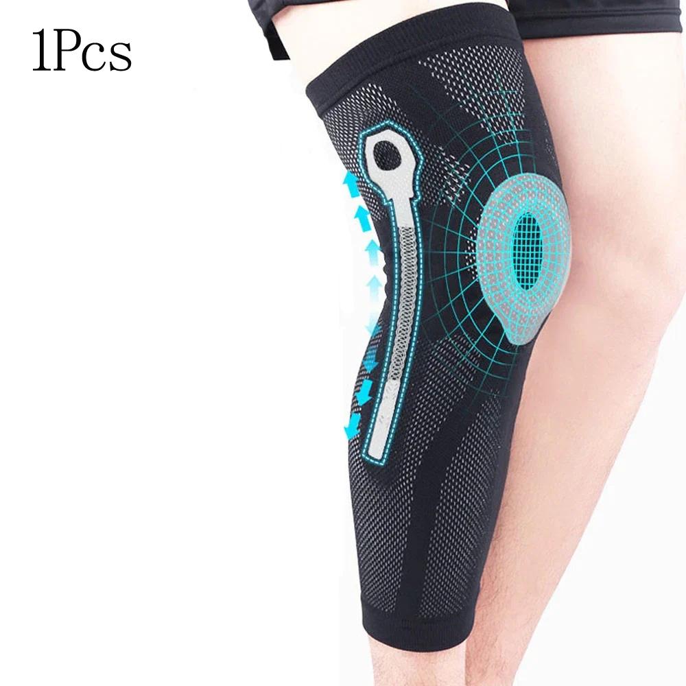 

1шт компрессионные наколенники, удлиненные полосатые спортивные наколенники, протектор, эластичный длинный наколенник, волейбол, бег M