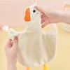1pc Cartoon Duck Hand Towel Quick-Drying, Absorbent, Hanging Kitchen & Bathroom Towel, Soft Plush