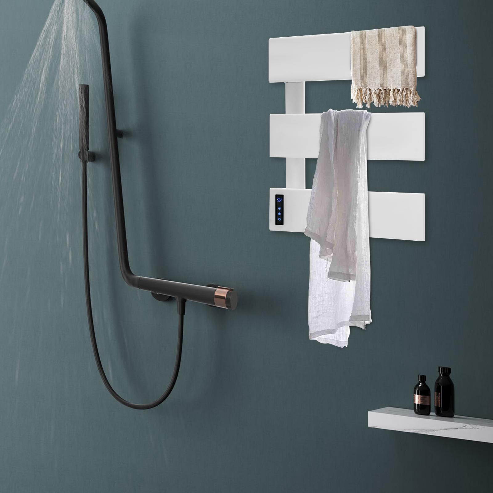 

Electric Aluminum Alloy Towel Warmer,110V White 3 Tiers Wall-Mounted Towel Heater 45*8*53cm for Drying or Heating Towels US&110V белый