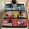 1PC Franxx Patterned Flannel Blanket Suitable For All Seasons For Home Decor Warmth And Comfort Gifts Holiday Present