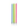 Set of 16 Long Birthday Candles 14.5 Cm Multicolor