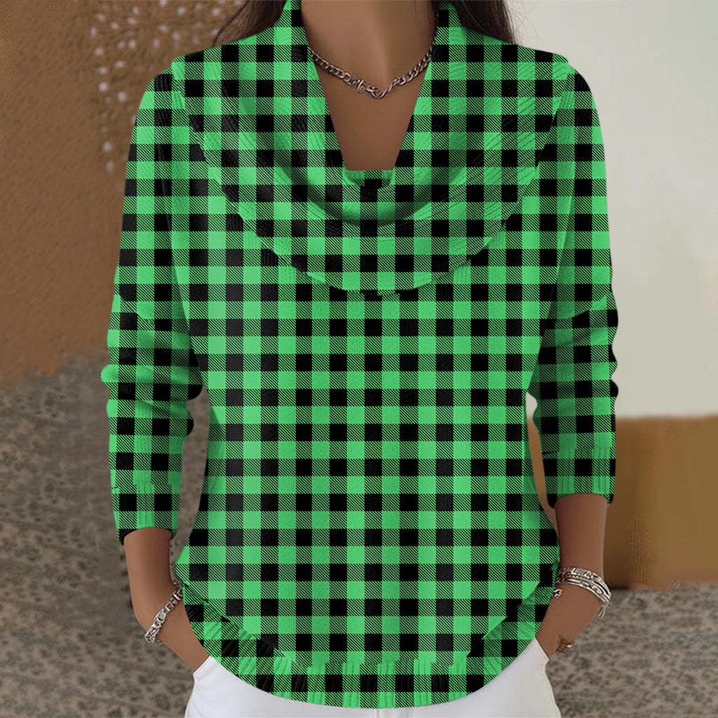 Dam Casual Och Moderiktig Rundhals Långärmad Tryckt Topp Tröja