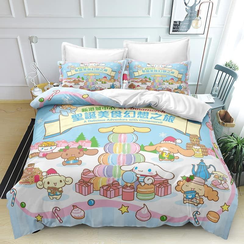 

Cinnamoroll Kawaii Bedding Sets Cute Comforter Cover Bed Cover Duvet Cover Pillow Case 2-3 Pieces Sets Kids Adult Size EU Single 135x200cm