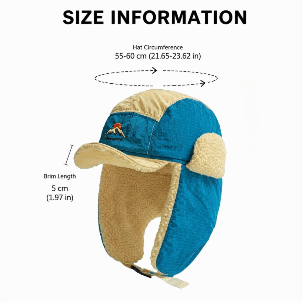 Windproof Bomber Hats Embroidered Earflap Bonnet Fashion Ski Russian Cap Outdoors