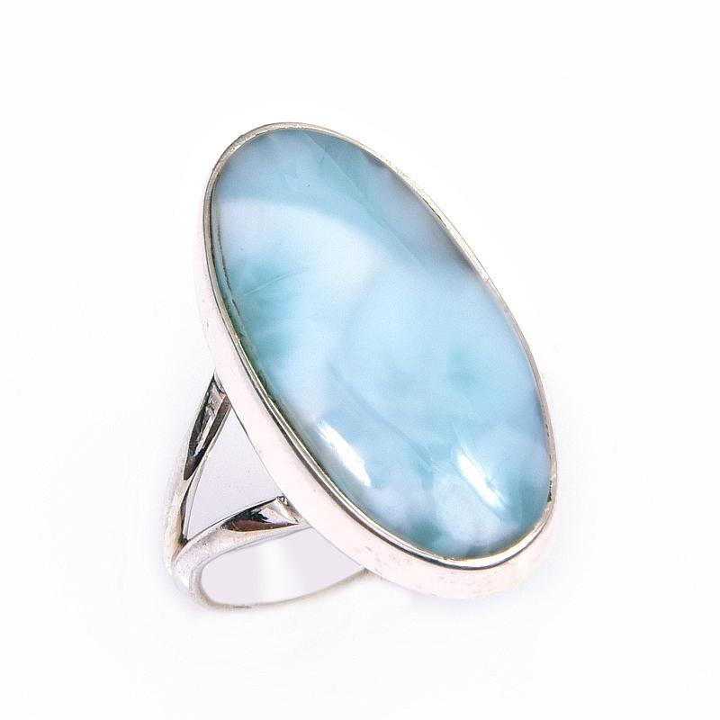 Natural Republic Larimar Gemstone 925 Solid Sterling Silver Gift Ring S.7 M9t68
