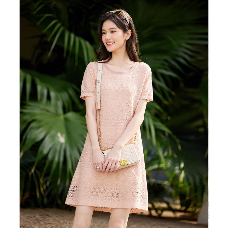 

Women s New Chinese Style Embroidered Jacquard Short Sleeve Dress S