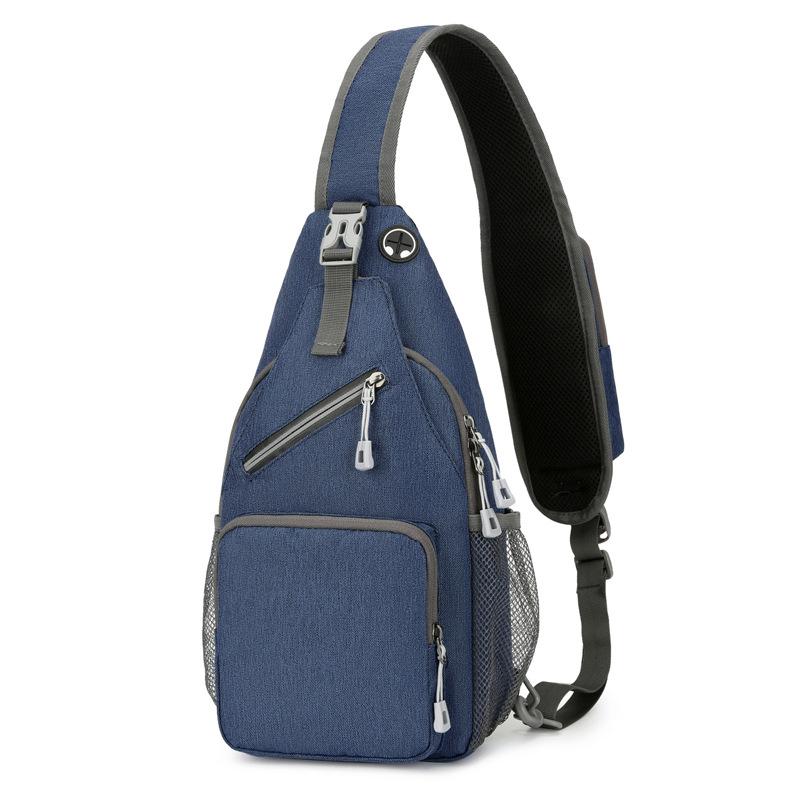 Men's breast bag multi-functional waterproof messenger bag large capacity simple small satchel casual shoulder bag