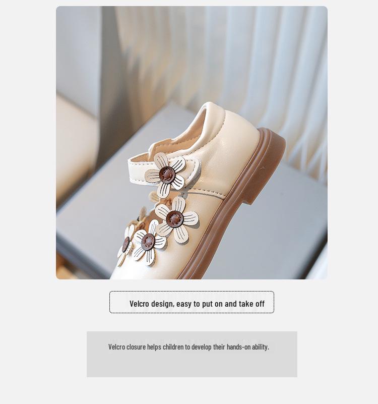 Frühling/Herbst 2026 Prinzessin Kleinkind Loafer für Mädchen - Leder Blumenschuhe