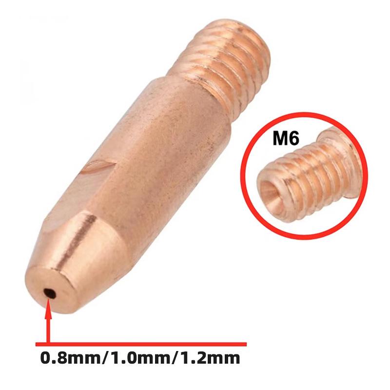 MB24KD conductive nozzle 24KD protective cover M6 conductive nozzle 28mm gas shielded welding gun 20PCS