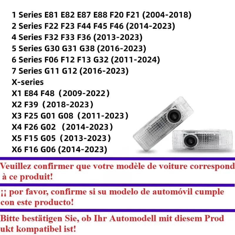 BMW GROUP 4Pcs LED HD Car Door Welcome Light For BMW E90 E91 E92 E93 E60 E61 F10 F07 E63 E64 F12 F13 F30 E87 F20 BMW Accessories