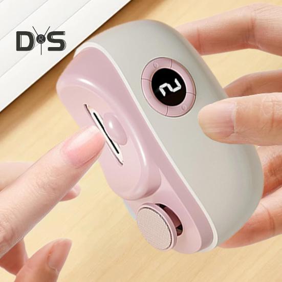 Elektrisk nagelklippare polerare med LED-lampa 3-hastigheter uppladdningsbar 2-i-1 automatisk nagelfil baby barn vuxna seniorer manikyr trimmer