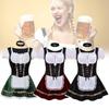 Oktoberfest Women Costume German Bavarian Dirndl Beer Maid Fancy Party Dress