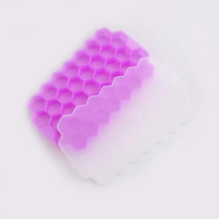 1/2/3/5Pcs Large Capacity Ice Tray Silicone Molds Honeycomb Ice Cube Molds For Chilled Drinks Whiskey Cocktails Food