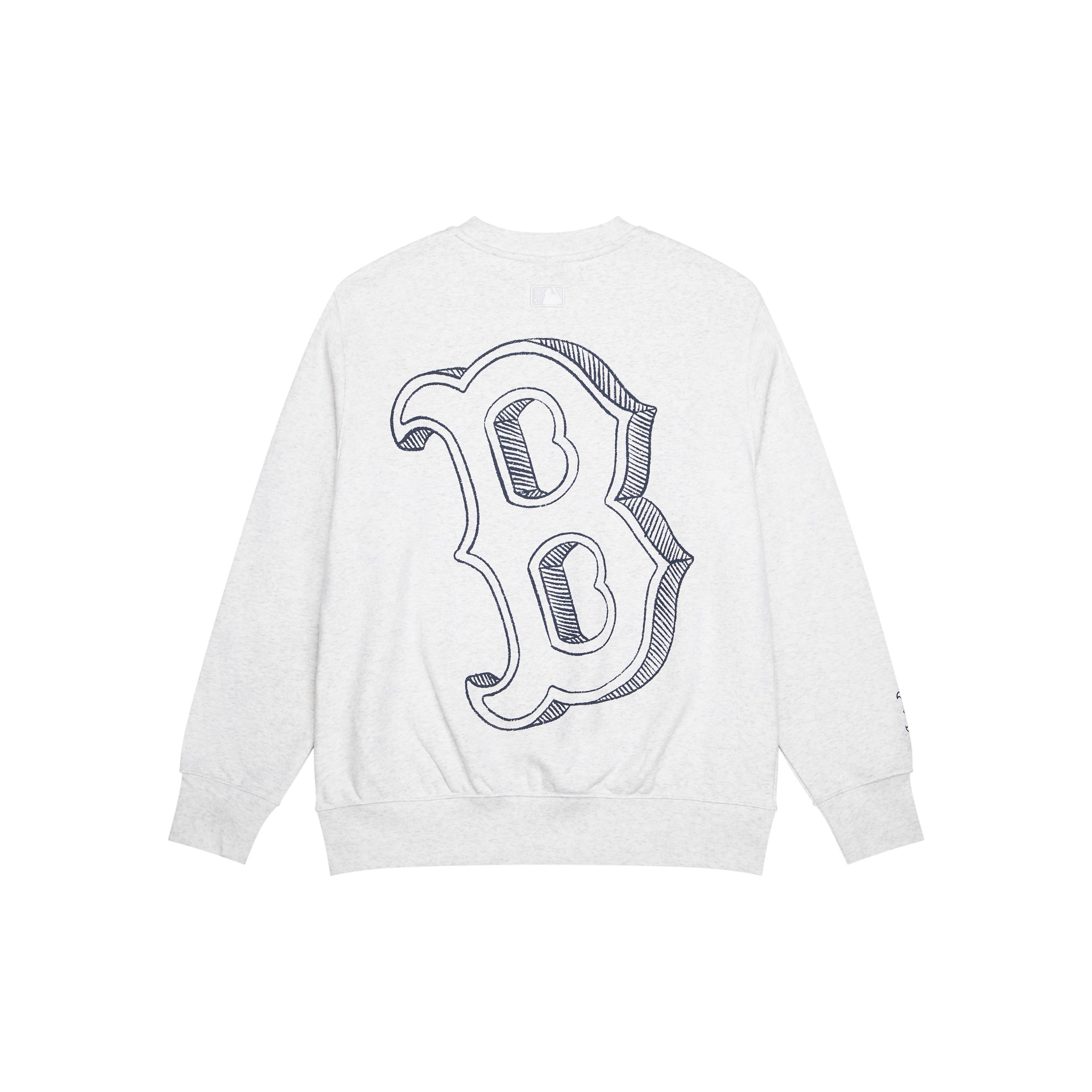 

New MLB Boston Red Sox Sweatshirts Unisex Light Gray 3AMTB0434-43MGL S