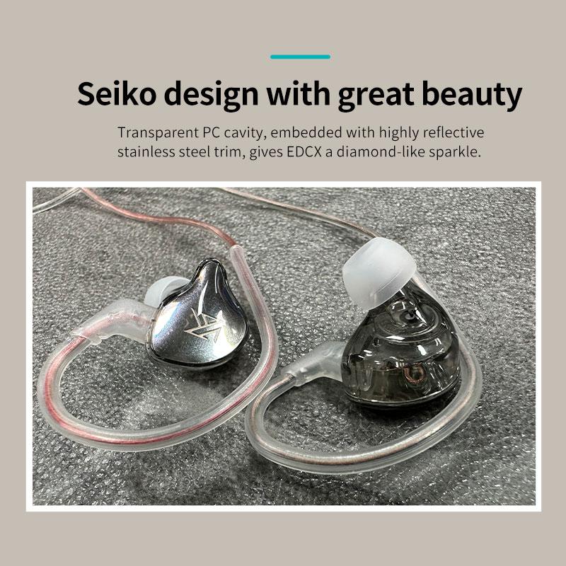 KZ EDCX Wired Earphones HiFi Bass IEM Sport Music Headphones In Ear Monitor Stage Live Metal Earbuds Gaming Headset With Mic 2