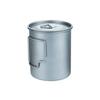 Light Weight Metal Coffee Mug For Outdoor Camping Travel Cup with Foldable Handle and Lid Camping Mug Enduring