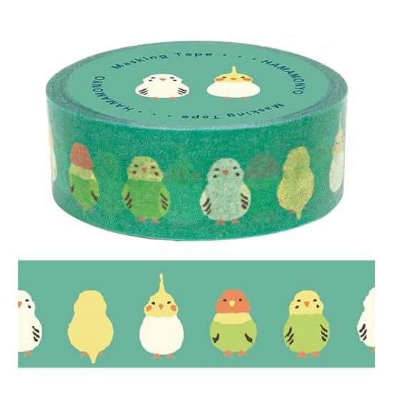 Hamamonyo Masking Tape - Parakeet Parade B01GFJUNJ2